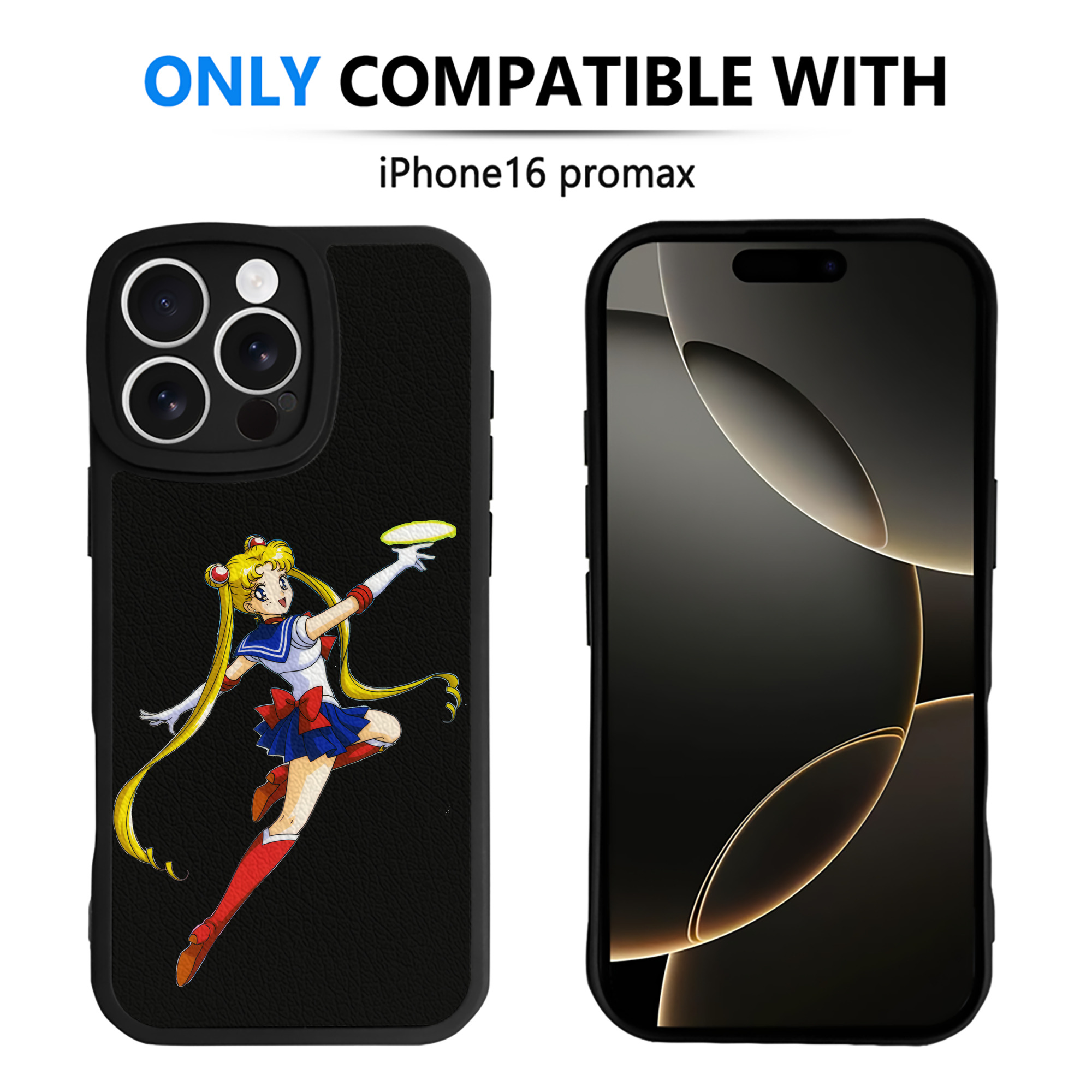 （画像用） 美少女戦士セーラームーン 月野 うさぎ つきの うさぎ Sailor Moon Tsukino Usagi 【iPhone 16シリーズ対応】シリコンスマホケース（レザー調） 材質：シリコン